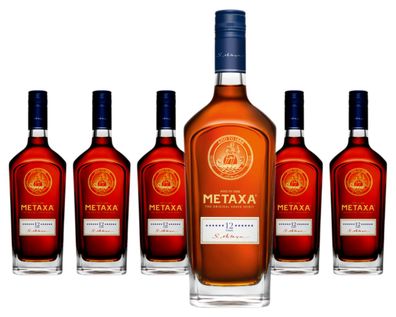 6 x S. METAXA A.B.E. Metaxa 12 Sterne