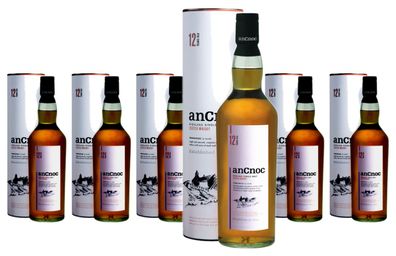 6 x anCnoc 12 Years Old Highland Single Malt Scotch Whisky