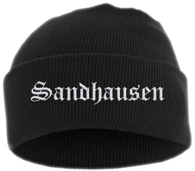 Sandhausen Umschlagmütze - Altdeutsch - Bestickt - Mütze mit breitem