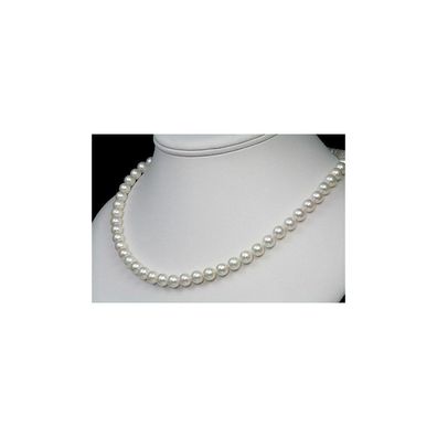 Luna-Pearls Akoya Perlencollier Perlenkette mit Weissgold