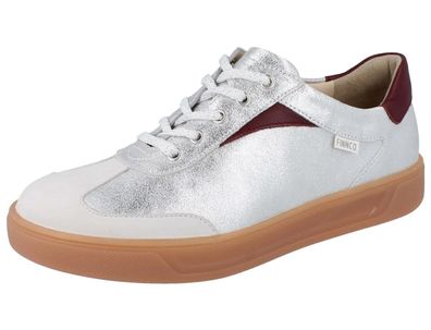 FINN Comfort FINNCO Interlagos Damen Halbschuhe Sneaker weiss silber rot Leder