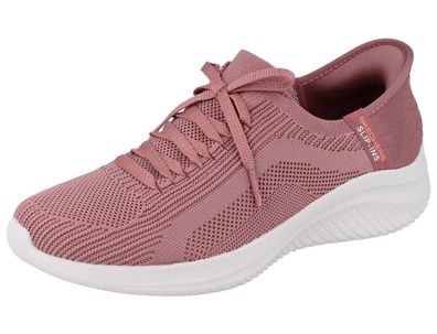 Skechers Slip Ins Ultra Flex 3.0 Damen Schlupfsneaker Slipper rosa Textil vegan