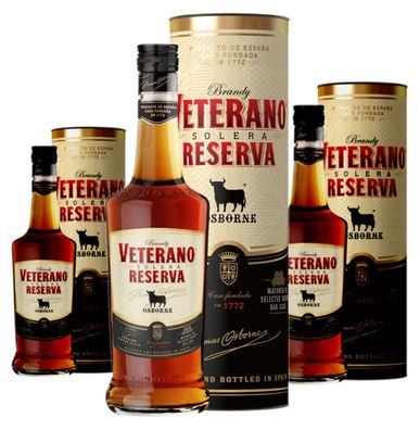 3 x Osborne - Veterano Solera Reserva Brandy de Jerez