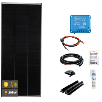 205W Black Wohnmobil Solaranlage SOLA Frame schwarz