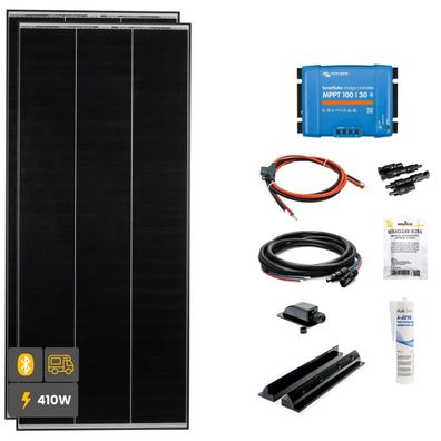 410W Black Wohnmobil Solaranlage SOLA Frame schwarz