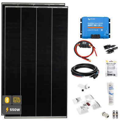 550W Black Wohnmobil Solaranlage SOLA Frame weiß