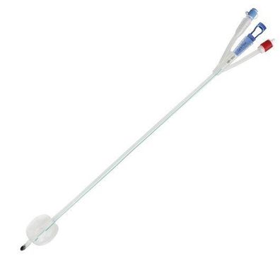 1 CARE FLOW 3-Wege Silikon Spülkatheter, Nelatonspitze, 40cm lang, 30ml Blockung