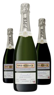 3 x Piper-Heidsieck Champagner Blanc de Blancs Essentiel Extra Brut