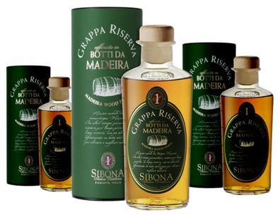 3 x Sibona Grappa Riserva Botti da Madeira