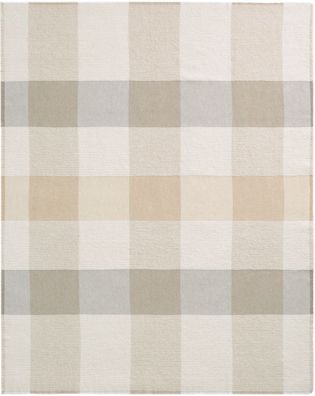 Biederlack Plaid mit Fransen White Bouclé Größe 130x170cm