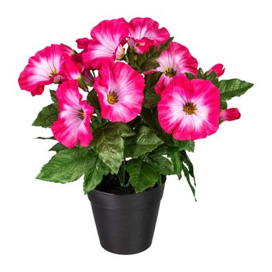 2er Set Künstliche Petunie im Topf, 28 cm, verschiedene Farben