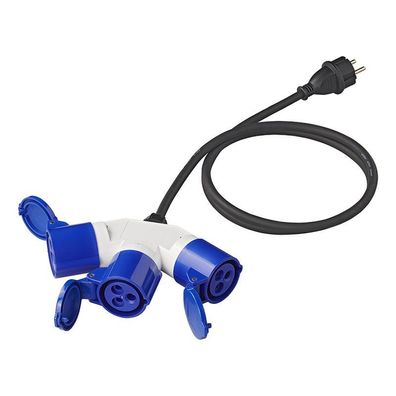 Adapterkabel 150cm 3x2,5mm² von Schuko Stecker nach 3xCEE