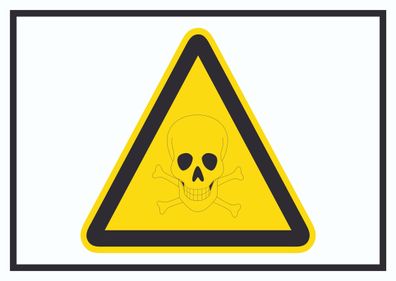 Vorsicht Giftige Stoffe Symbol Schild