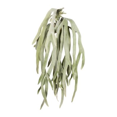 Geweihfarnhänger 80 cm - Elegante grüngraue Kunstpflanze Deko