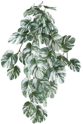 2er Set Kunstpflanze Splitphilodendron Variegata Hänger 48 cm