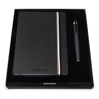 Hugo Boss Set Notizbuch A5 und Rollerball Iconic im Geschenkset