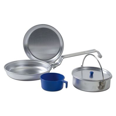 NEU Alu Kochset Topf Pfanne Teller Becher für Camping Outdoor Survival Bushcraft