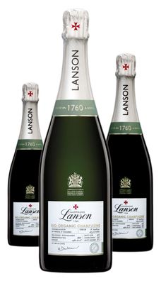 3 x Champagne Lanson Le Green Label Organic Brut