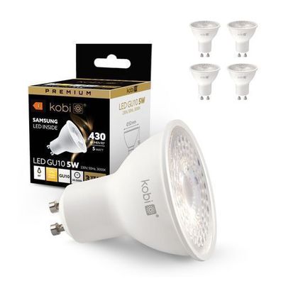 LED Glühbirne GU10 Premium 5W 3000K Warmweiß 430lm 4-pak