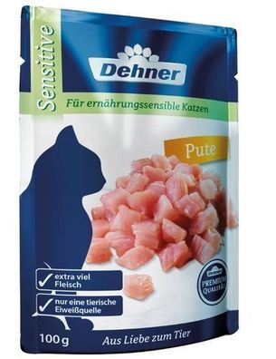 Dehner Katzenfutter fér Erwachsene, Truthahn, 100g