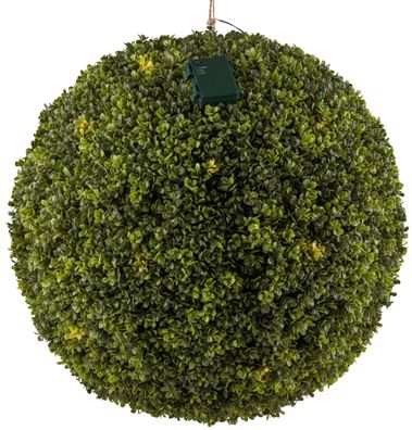 Buchsbaumkugel Ø 55 cm mit 45 LED, 3 AA-Batterien, Timer, UV-beständig