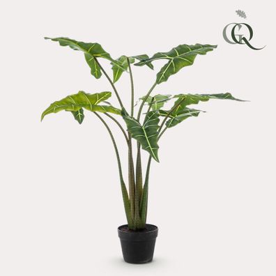 Kunstpflanze Alocasia Frydek 100 cm – Pflegeleicht, das ganze Jahr über grün und natü