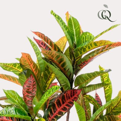 Kunstpflanze Croton Codiaeum - Bunter Wunderstrauch 100 cm für ein lebendiges Zuhause