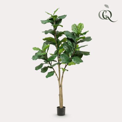 Kunstpflanze Ficus Lyrata - 180 cm große Tabakspflanze für eine natürliche Wohnatmosp