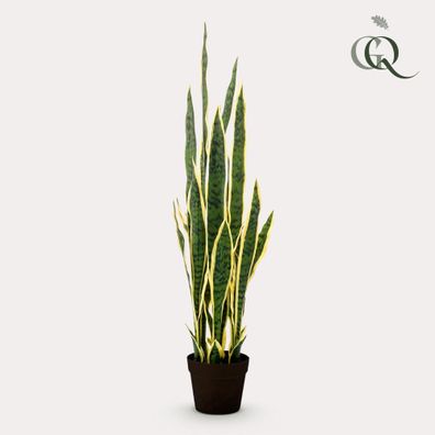 Kunstpflanze Sanseveria Trifasciata 97 cm - Frauenzunge für modernes Wohnen und Bürog