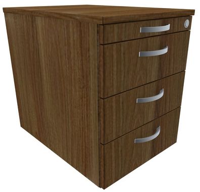 Gera Rollcontainer mit 3 Metall-Schubfächern und Utensilienschubfach, Metall-Rolls