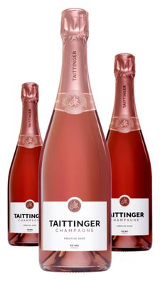 3 x Champagne Taittinger Brut Prestige Rosé