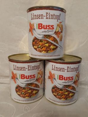 3x 800g Outdoor Nahrung Essen Menü Linseneintopf für Camping Zelten Festival