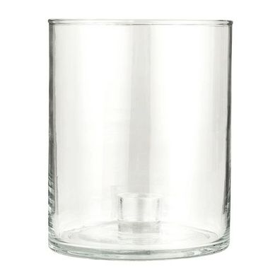 Kerzenhalter aus Glas für Stabkerzen mit Ø22 mm, mit fixiertem Einsatz, H150/Ø120 mm,