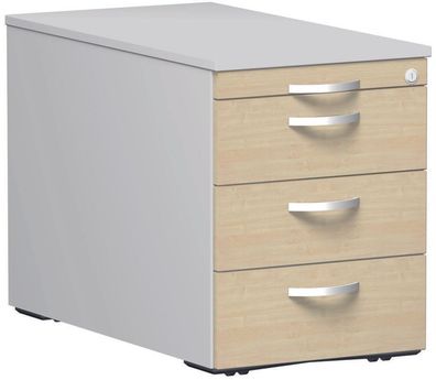 Gera Rollcontainer mit 3 Metall-Schubfächern und Utensilienschubfach, Metall-Rolls