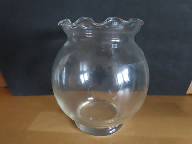 Vase Ballonvase gewellter Rand klar ca. 13,8 cm H