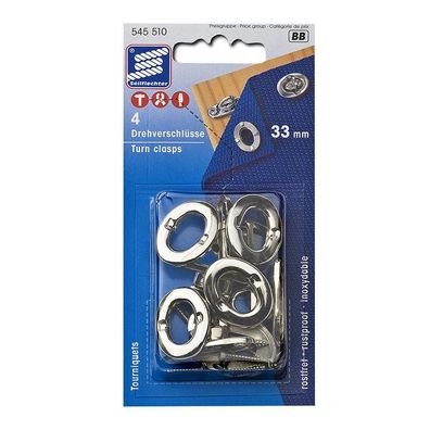 Drehverschlüss, 33mm, 4 Stück im Blister