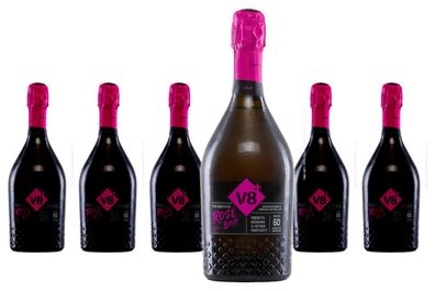 6 x v8+ Lele Prosecco DOC Rosé Millesimato Brut – 2022