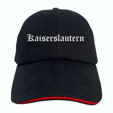 Kaiserslautern Cappy - Altdeutsch bedruckt - Schirmmütze - Schwarz-Rotes