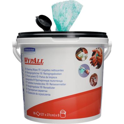 WYPALL Reinigungstuch 7775 Eimer 1-lagig 27x27cm grün 90 St./Pack