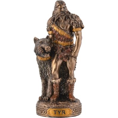 Miniatur Tyr germanischer Gott des Krieges seine Hand im Maul des Fenriswolfes