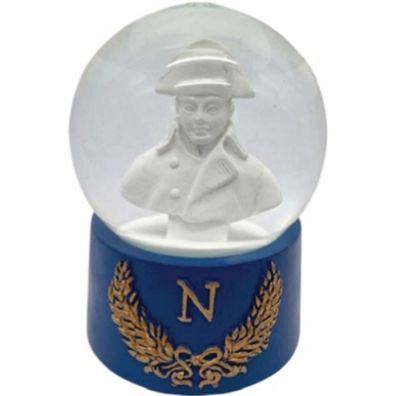 Napoleon Büste weiß in kleiner Schneekugel