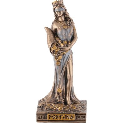 Miniatur Fortuna römische Göttin des Glücks hält ein Füllhorn