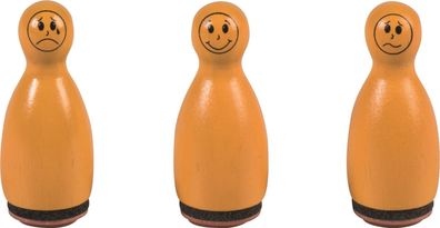Heyda 204888632 Stempel-Figuren "Gesichter" orange