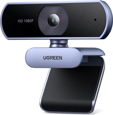 UGREEN Webcam Full HD 1080P/30fps USB Webcam für PC, Webcam mit Mikrofon, 85°