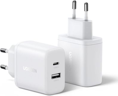 UGREEN USB C Ladegerät 2-Pack iPhone Schnellladegerät 2 Ports Netzteil PD 20W