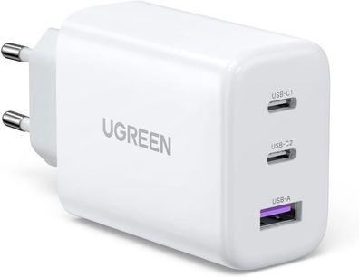 UGREEN USB C Ladegerät 65W 3-Port USB-C Netzteil PPS Schnellladegerät PD Charger