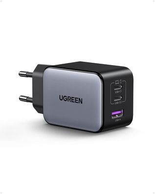 UGREEN Nexode X 65W USB-C Ladegerät Mini PD Netzteil 3-Port GaN Schnellladegerät