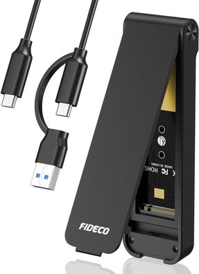 FIDECO M.2 NVME Gehäuse, 10Gbps M2 SSD Gehäuse, USB 3.2 Gen 2 NVMe zu USB