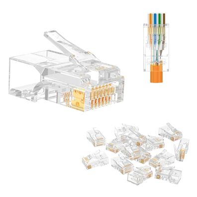 VCE 50 Stk. RJ45 Stecker Cat5E Netzwerkstecker für Cat5E Cat5 Verlegekabel