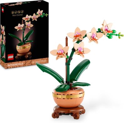 LEGO Botanicals Mini-Orchidee - Kunstblumen Set - Deko fürs Wohnzimmer oder Büro